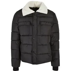 Urban Classics Herren Sherpa Collar Padded Shirt Jacket - Funktionsjacke aus 100% Polyester mit flauschigem Sherpa-Kragen, ideal für stilvolle Wärme im Alltag und Freizeit.