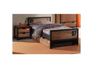 Vipack Einzelbett 90x200 cm Alex Kiefer gebürstet von Vipack