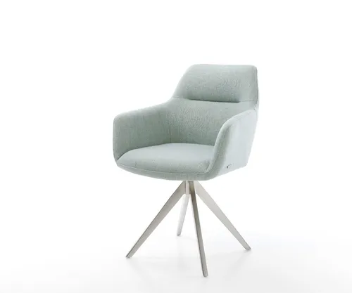 DELIFE Polsterstuhl Pejo-Flex mit Edelstahl Kreuzgestell in grün von Delife