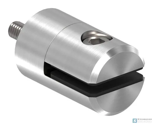 Edelstahl Blechhalter, Ø25mm, Anschluss gerade, V2A | STEINBACHER©