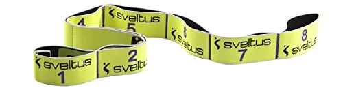 Sveltus Elastiband Set Widerstandsband reißfest waschbar Cross - und Krafttraining, 10 kg, Gelb