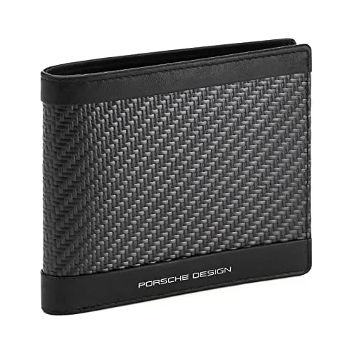 Porsche Design Carbon Geldbörse RFID Leder 11 cm schwarz - Hochwertige Portemonnaie aus Leder mit RFID-Schutz, elegant und kompakt für moderne Ansprüche.