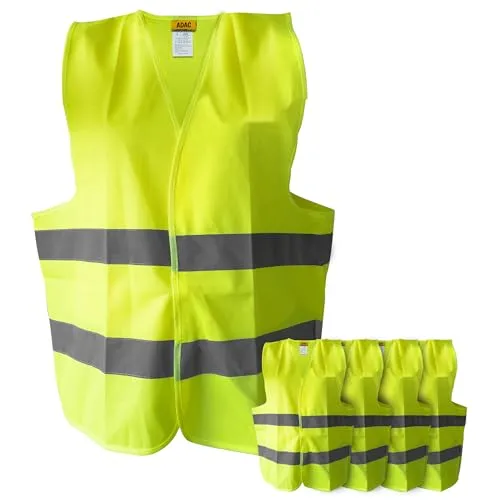 OK Cars ADAC Warnweste 5er Set – Hochsichtbare Sicherheitsweste