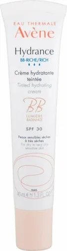 Avene Hydrance BB-reichhaltig Feuchtigkeitscreme getönt SPF 30 - Trockene Haut, getönte Feuchtigkeitscreme mit SPF 30, spendet intensive Feuchtigkeit und beruhigt empfindliche Haut für ein strahlendes, natürliches Aussehen.