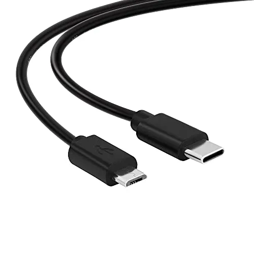 conecto 1,50m USB C auf Mirco USB 2.0 Verbindungskabel, Datenkabel und Ladekabel, schwarz