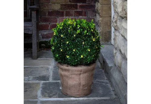 Lights4fun LED-Lichternetz 60er LED Lichternetz für Buchsbäume warmweiß