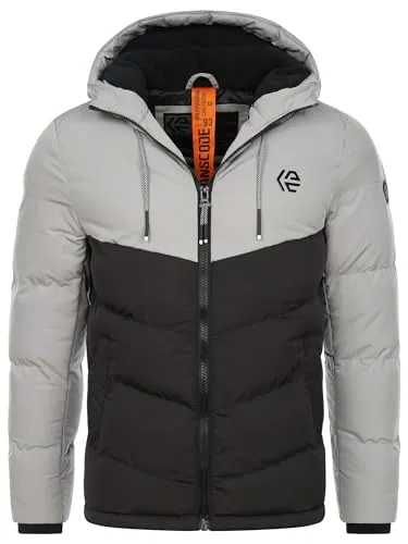 Indicode Winterjacke INAgiotis - Moderne Funktionsjacke mit markanter Steppoptik, gefütterter Kapuze und praktischem Stauraum – ideal für kalte Tage und Outdoor-Aktivitäten.