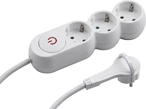 Meister Steckdosenleiste 3-fach – weiß – 1,4 m Kabel