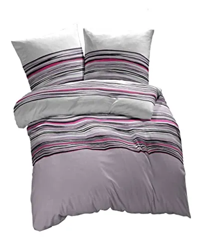 ETÉREA Seitenschläferkissen Bezug 40x140cm - 100% Baumwolle Kissenbezug Jeanine natürlich weich - Kopfkissenbezug 40x140cm 100% Baumwolle Kissenbezug mit Reißverschluss - Made in Green - Violett