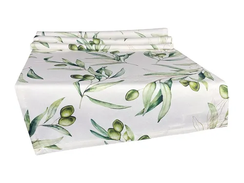 beties Tischläufer Italy Collection (1-tlg, 1 Stück), 100% Baumwolle, Oliven mit goldener Zeichnung