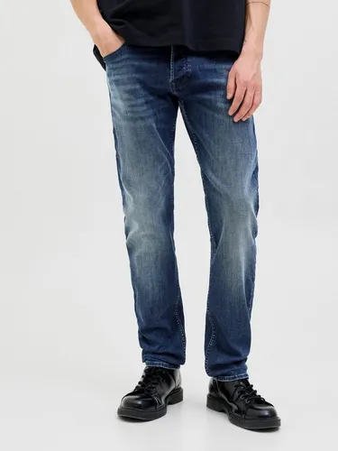 Jack & Jones Slim-fit-Jeans JJIGLENN JJORIGINAL CB 820 NOOS blau 34 - Modische Slim-fit-Jeans aus 98% Baumwolle und 2% Elasthan, mit elastischem Stretch-Denim für optimalen Tragekomfort und Pflegeleichtigkeit. Ideal für lässige Looks.