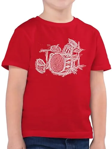 F140k Kinder Jungen T-Shirt in rot von beVintage