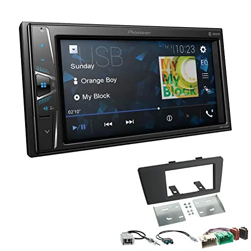 Pioneer DMH-G220BT 2-DIN Autoradio Mediacenter Bluetooth USB AUX passend für Volvo V70 II 2000-2003 schwarz 2000-2003