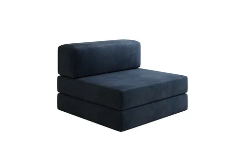 Luxusbetten24 Sofaelement Designer Sofa Mittelmodul Lazy in Samt, mit ausklappbarer Liegefläche