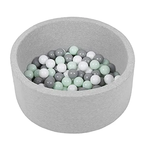 Selonis Bällebad Kinder Rund 70x30cm mit 150 bunten Bällen - Bällebad für Kinder mit 150 farbenfrohen Bällen – fördert spielerisch die sensorische Entwicklung und Motorik. Ideal für drinnen und draußen, sicher für Kleinkinder.