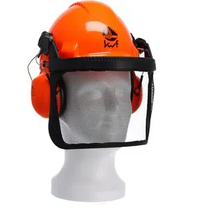 3M G3000 Forstschutzhelm Orange - Arbeits- & Schutzkleidung mit umfassendem Schutz für Kopf, Gesicht und Gehör. Ideal für Forstarbeiter mit einstellbarem Helm und hochwertigem Kapselgehörschutz.
