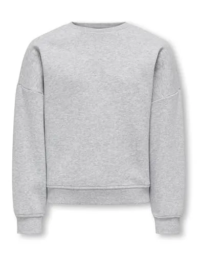 Only & Kids Damen Kogsweat Life L/S Crew Oversize SWT Noos, Light Grey Melange, 134-140