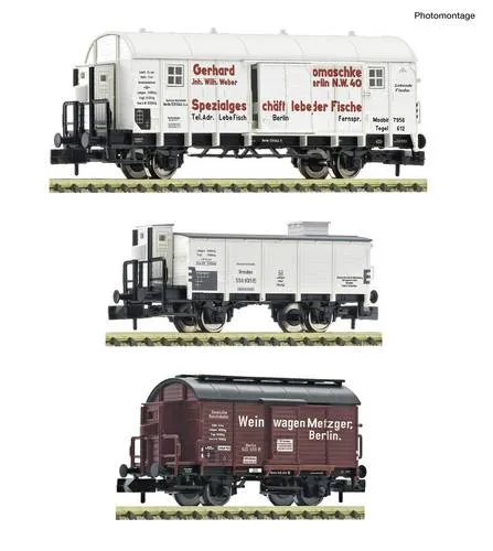 Fleischmann 6660148 N 3-tlg. Set: Gedeckte Güterwagen der DRB