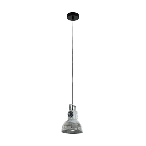 EGLO Pendellampe Barnstaple - Vintage Hängelampe im Industrial Design - Lampen im Used-Look für stilvolle Räume, schwenkbarer Lampenschirm für individuellen Lichteinfall, ideal für Wohnzimmer, Küche oder Esszimmer.