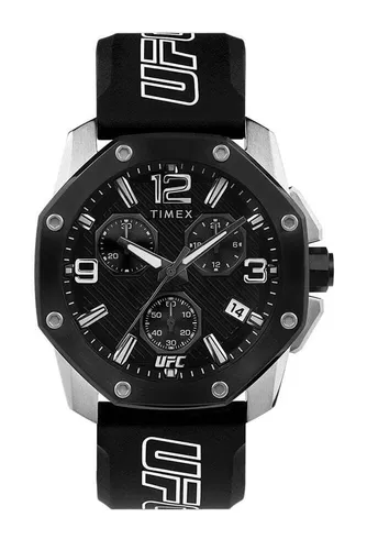 Timex Herren UFC Icon Uhr 45mm - Armbanduhren: Sportliche 45mm Uhr für Herren, wasserdicht bis 100 m und ideal für aktive Lifestyle.