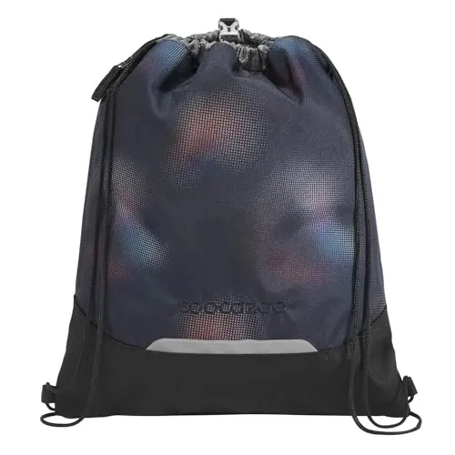 coocazoo Turnbeutel Rainbow Illusion 211766 - Praktischer Turnbeutel mit Kordelzug und Reißverschlussfach, ideal für die Schule. Reflektorstreifen sorgen für Sichtbarkeit, lässt sich einfach am Schulrucksack befestigen.