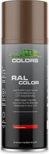 COLORS Sprühlack - 400ml Spraydose | RAL8011 - Nussbraun Glanz