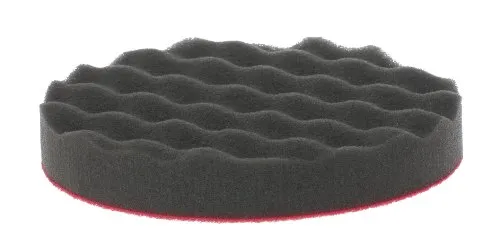 Rotweiss 1 Stück Polierschwamm Ø 155mm SCHWARZ GEWAFFELT weich Auto Polierpad