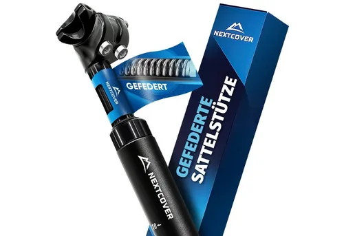 Nextcover Sattelstütze - Gefederte Sattelstütze mit 30.9mm Durchmesser - Sattelstützen, gefedert für optimalen Fahrkomfort und Stoßdämpfung auf unebenem Terrain.