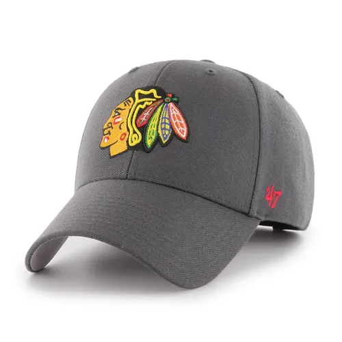 ’47 NHL Chicago Blackhawks Basecap - Sportfan Mützen & Hüte, offizielle NHL Lizenzware mit verstärkter Vorderfront und individuell größenverstellbar für perfekten Tragekomfort