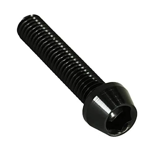 F26 Fantic26 Alu M5 Schraube DIN 912 konisch 7075 T6 (schwarz, 25 Millimeter)