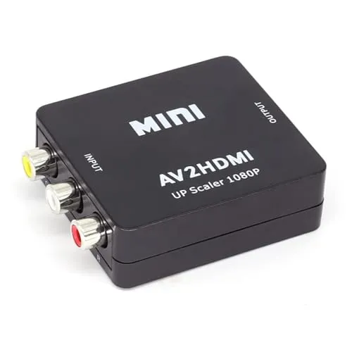 Ziyan AV zu HDMI Adapter Konverter Full HD 1080P 4k Video Audio TV 3 RCA CVBS HDMI mit USB Ladekabel