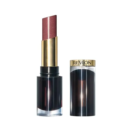 Revlon Super Lustrous Glass Shine Lipstick, Lippenstift mit brillanter Farbe, cremige und feuchtigkeitsspendende Formel mit Hyaluronsäure, Aloe und Rosenquarz, 007 Glazed Mauve, 3.1 ml