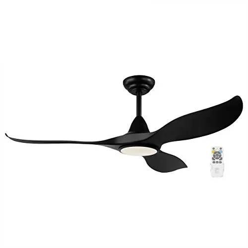 EGLO Deckenventilator Cirali 52 mit Beleuchtung - Moderne Ventilatorlampe mit 3 Flügeln, dimmbarer LED-Beleuchtung und Fernbedienung für ein angenehmes Raumklima das ganze Jahr über.