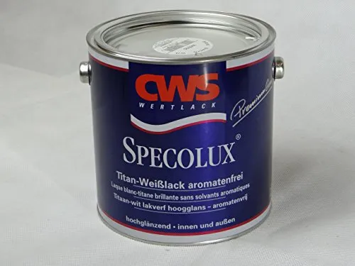 CWS Wertlack Specolux Titan-Weißlack Hochglanz, 2,5 L, Weiß