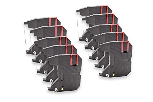 vhbw 10x Farbband Schriftband kompatibel mit Brother Compactronic 80, 380 Nadeldrucker, Bondrucker - Carbonband Schwarz