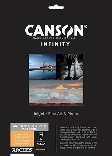 Canson 94660 Inkjet-Papier, 10 x 15 cm, 50 Fg, 255 Gr, Hightgloss Rc