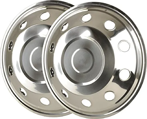 Zoll Radzierblenden Edelstahl gewölbt für Wohnmobile Transporter und Anhänger 16