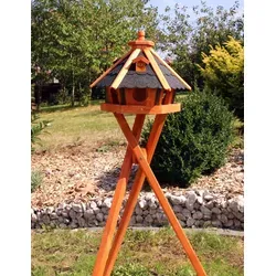 Holzdekoladen Vogelhaus mit Ständer 47x33 cm