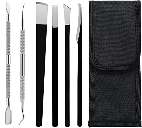 Pediküre Messer Kits, Professionelle Hornhauthobel Klingen aus Edelstahl Hornhautentferner, Pediküre Messer Abgestorbene Haut Fußfeile Raspel für Skalpell Fusspflege Pediküre Fußpflege Werkzeuge