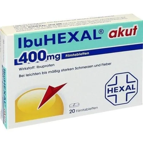 IBUHEXAL akut 400mg Ibuprofen Filmtabletten 20 St bei Schmerzen PZN: 0068972