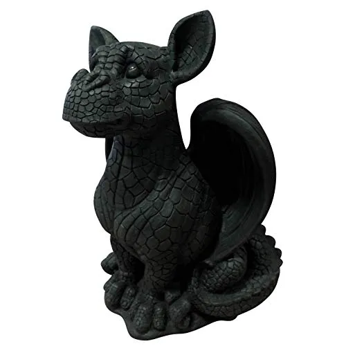 OF Gartenfigur Drache - Wetterfester Torwächter Gargoyle XL 42 cm - Gartenstatuen mit detailreicher Handbemalung, ideal für draußen. Dieser wetterfeste Drachen aus Kunstharz ist gegen Regen, Frost und UV-Strahlung beständig und verleiht Ihrem Garten einen einzigartigen Charakter.