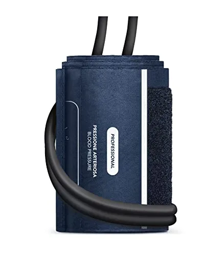 AIESI® Ersatz-2-Schlauch-Manschette für manuelles Aneroid-Blutdruckmessgerät der Größe PÄDIATRISCH, Latexfrei, Garantie 24 Monate