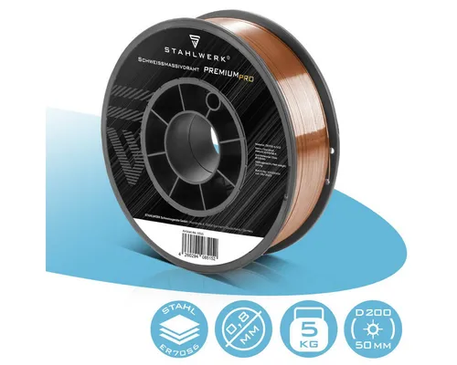 STAHLWERK MIG/MAG Schweißdraht Ø 0,8 mm, 5 kg Rolle von STAHLWERK