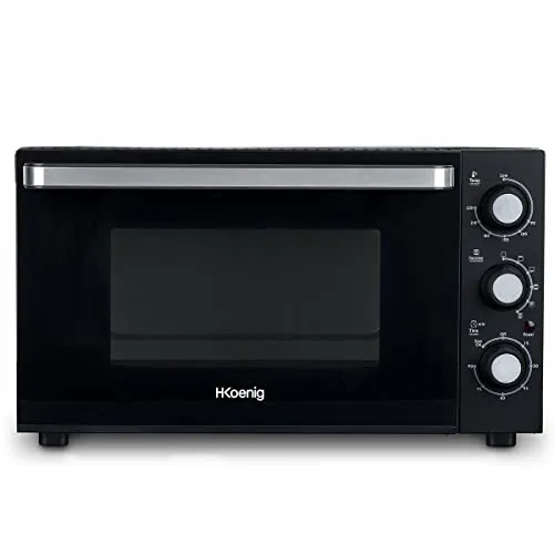 H.Koenig FO30 elektrischer Mini-Backofen - Minibackofen mit 30L Volumen, 1500W Leistung und 6 Kochmodi für perfekte Ergebnisse. Ideal für schnelle und einfache Zubereitung von Gerichten auf der Arbeitsplatte.