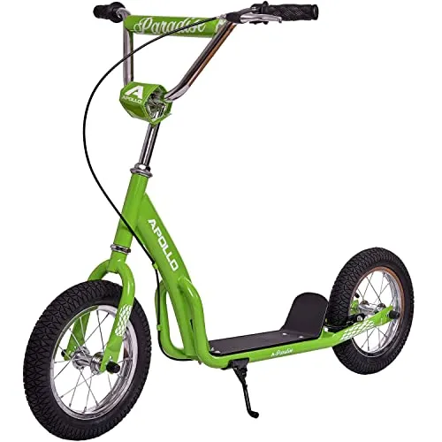 Apollo Scooter Retro Paradise City Roller mit 12,5 Zoll Luftreifen - Roller für Kinder und Jugendliche, ideal für Gleichgewichtstraining mit extra breiter Trittfläche und höhenverstellbarem Lenker. Perfekt für Abenteuer im Freien!