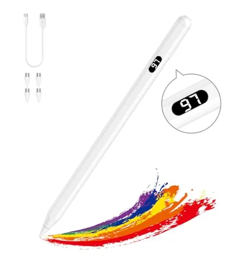 MoKo Stylus Pen für Touchscreens - Eingabestift mit Schnellladung, universell kompatibel mit iPad, iPhone, Samsung und mehr. Ideal für präzises Schreiben und Zeichnen, mit 10 Stunden Akkulaufzeit und praktischem magnetischem Design.