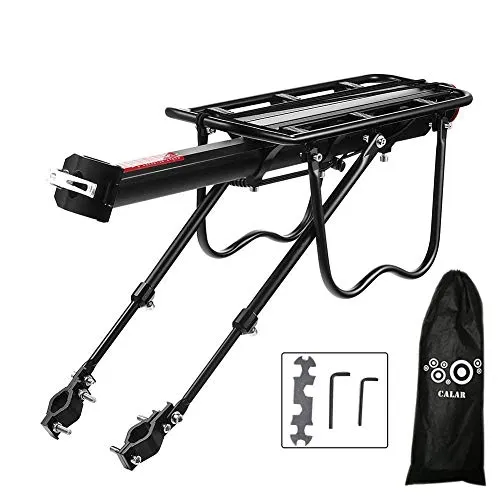 FOCHI Mountainbike Gepäckträger, Fahrrad Gepäckträger Einstellbare Träger mit Schutzbleche und Reflektor für Mountainbike, Rennrad 24-29 Zoll