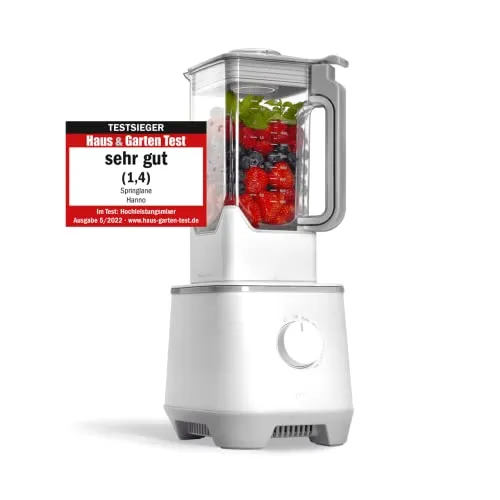 SPRINGLANE Hochleistungsmixer Hanno - 2000 W Smoothie Maker mit Selbstreinigungsfunktion, 6-Klingen-System für vielseitige Zubereitung von Smoothies, Pesto und mehr