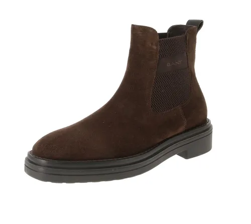 GANT FOOTWEAR Herren BOGGAR Chelsea-Stiefel, Espresso Brown, 41 EU - Wanderschuhe mit strapazierfähiger Gummisohle für optimalen Grip, hochwertigem Glattleder-Obermaterial und eleganten elastischen Einsätzen für Stil und Komfort.