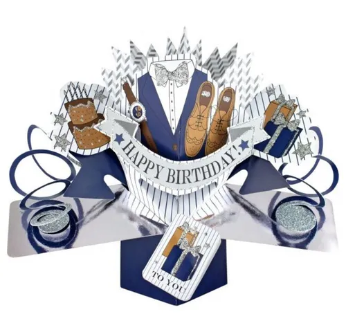 Geese Design-Trends Grußkarten Grußkarte PopUp 'Happy Birthday' Anzug